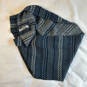 Seattle Seahawks Knit Scarf Blue Gray Winter Fan Scarf